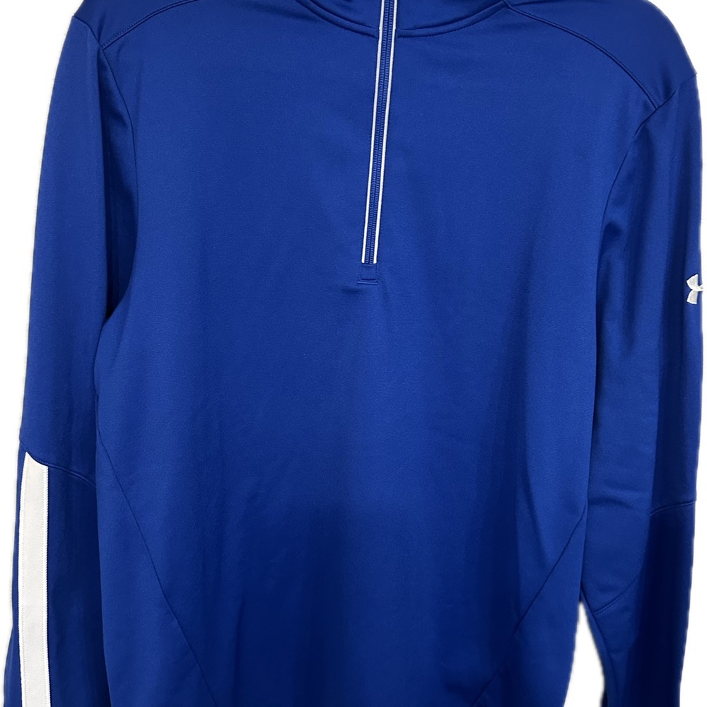 Under Armour Royal Blue Performance Jacket with Half-Zip and Standing Collar